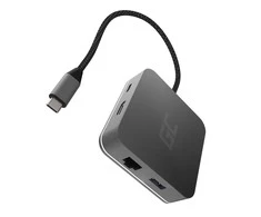 Green Cell Žalias Cell GREENCELL AK61 Žalias Cell HUB2 USB-C, 3x USB 3.0 RJ45 1Gbps HDMI 4K, DEX Nintendo Switch Apple