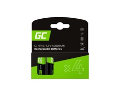 Green Cell Žalias Cell baterijos 4x C R14 HR14 Ni-MH 1.2V 4000mAh
