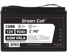 Green Cell Žalias Cell Žalias Cell CUBE AGM IP54 12V 90Ah VRLA Baterija Gel gilaus ciklo motoroleris vejapjovė valtis barža vejapjovė traktorius žvejybos laivas