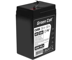 Green Cell Žalias Cell Žalias Cell CUBE AGM IP54 6V 5Ah VRLA Baterija Gel gilaus ciklo žaislai vaikų signalizacijos sistemoms