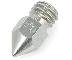 Oem Grūdinto plieno ekstruderio antgalis 0.4mm MK8 1.75mm plastikui