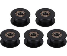 Grąžtas Oem GT2 skriemulys be dantų - juodas - 5 mm ašis - 6 mm diržui - RepRap 3D CNC 3D spausdintuvas