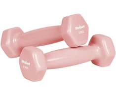 >>>HEX ketaus vinilo hantelių rinkinys 7kg su stovu (2x0.5kg + 2x1 kg + 2x2 kg), REBEL ACTIVE