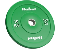>>>Olimpiniai gumuoti BUMPER svareliai, BEAST serijos, 2 x 10 kg rinkinys, skylės skersmuo 51 mm, REBEL ACTIVE