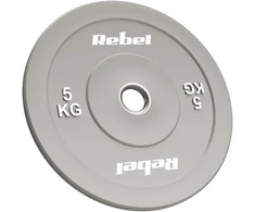 >>>Olimpiniai gumuoti BUMPER svareliai, BEAST serijos, 2 x 5kg rinkinys, skylės skersmuo 51 mm, REBEL ACTIVE