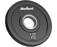 Olimpiniai gumuoti svarmenys BUMPER rinkinys 2x1.25kg, skylės skersmuo 51 mm, REBEL ACTIVE