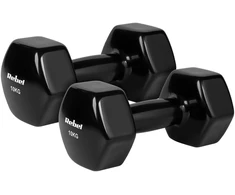 >>>ŠEŠIAKAMPIAI ketaus vinilo hanteliai 2 x 10 kg, REBEL ACTIVE