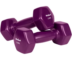 >>>ŠEŠIAKAMPIAI ketaus vinilo hanteliai 2 x 2.5kg, REBEL ACTIVE