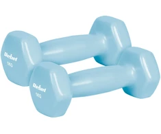 >>>ŠEŠIAKAMPIAI ketaus vinilo hanteliai 2 x 1kg, REBEL ACTIVE