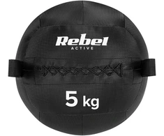 Medicininis kamuolys fitneso ir reabilitacijos pratimams, 5kg, REBEL ACTIVE