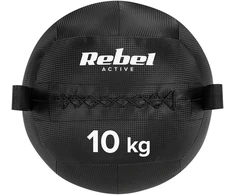 Medicininis kamuolys fitneso ir reabilitacijos pratimams, 10 kg, REBEL ACTIVE