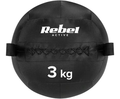 >>Medicininis kamuolys fitneso ir reabilitacijos pratimams, 3kg, REBEL ACTIVE