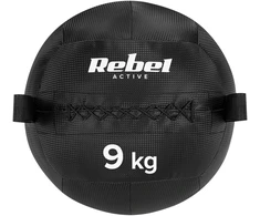 >>Medicininis kamuolys fitneso ir reabilitacijos pratimams, 9kg, REBEL ACTIVE