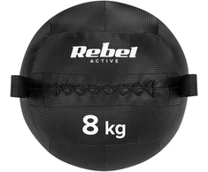 Medicininis kamuolys fitneso ir reabilitacijos pratimams, 8kg, REBEL ACTIVE