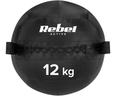 >>Medicininis kamuolys fitneso ir reabilitacijos pratimams, 12 kg, REBEL ACTIVE
