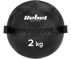 >>Medicininis kamuolys kūno rengybos ir reabilitacijos pratimams, 2kg, REBEL ACTIVE