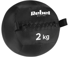 >>Medicininis kamuolys kūno rengybos ir reabilitacijos pratimams, 2kg, REBEL ACTIVE