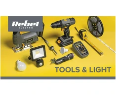 >Rebel Tools ir šviesos reklaminė juosta (200 x 110 cm)