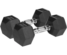 Hantle Guma dengti ketaus hanteliai HEX 2x7,5kg REBEL ACTIVE
