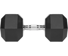 Gumuotas ketaus hantelis HEX 25 kg REBEL ACTIVE