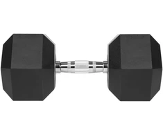 Gumuotas ketaus hantelis HEX 30 kg REBEL ACTIVE