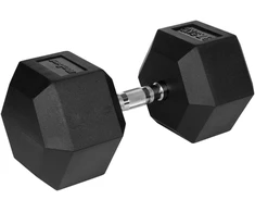 Gumuotas ketaus hantelis HEX 37.5kg REBEL ACTIVE