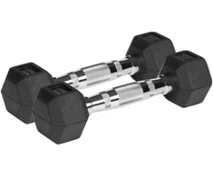 Gumuoti ketaus hanteliai HEX 2x1kg, REBEL ACTIVE