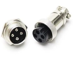 Oem GX12 4-PIN prisukama pramoninė jungtis - kištukas su lizdu
