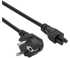 IEC C5/IEC C7 maitinimo laidas su dobilo lapo formos išvestimi - 3 m juodas - Akyga AK-NB-10A