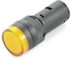 Oem Indikatorius 12V AC / DC - 19mm - geltona