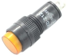 Oem Indikatorius 12V DC - 12mm - geltonas