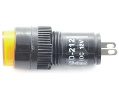 Oem Indikatorius 12V DC - 12mm - geltonas