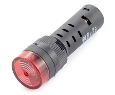 Oem Indikatorius 12V DC - 19mm - raudonas su signalizatoriumi