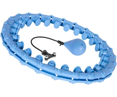 Smart Hula Hop liekninamasis lankas su kniedėmis ir svarmenimis, 50 cm, mėlynas, REBEL ACTIVE