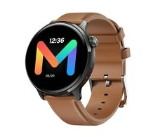 Išmanusis laikrodis Mibro Watch Lite 2, Juodos spalvos korpusas ir du dirželiai komplektacijoje - rudos spalvos odinis ir juodos spalvos silikoninis