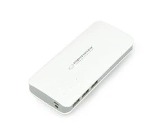 Power Bank Esperanza Radium EMP106WE (8000mAh, microUSB, USB 2.0, baltos spalvos)