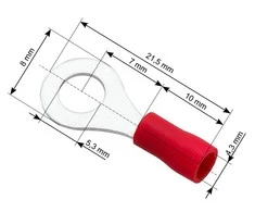 Blow Oem Izoliuota žiedinė jungtis L varžtas 5.3 - 100vnt