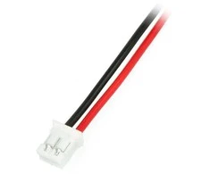 Oem JST 2 kontaktų kištukas, tiesus, 2.0mm rastras su laidu