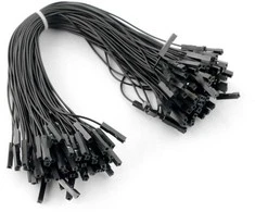 Oem Jungiamieji laidai lizdas-lizdas 20cm juodas - 100 vnt