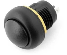 Oem Jungiklis ON-OFF su fiksacija 12mm - 5A/250V- apvalus - juodas