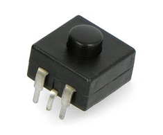 Oem Jungiklis su fiksacija ON-OFF PB-12A-3, apvalus 30V/1A - juodas - 5 vnt.