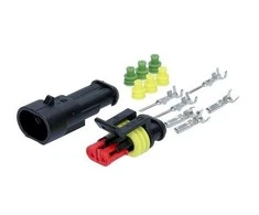 Złącze Oem Superseal 2-PIN jungtis pilna - kištukas + 2PIN lizdas - hermetiška jungtis