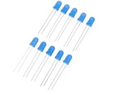 Justpi 5 mm mėlyni šviesos diodai 10vnt