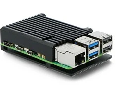 justPi dėklas, skirtas Raspberry Pi 5 - aliuminis - juodas