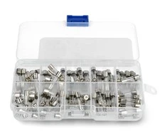 WTA saugiklių rinkinys 5x20mm - nuo 0.5A iki 20A - 100 vnt - justPi