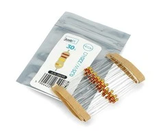 Justpi THT CF anglies rezistoriai 1/4W 220kΩ - 30 vnt