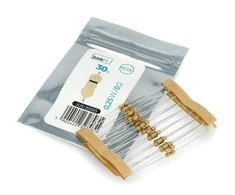 JustPi THT CF anglies rezistorius 1/4W 0Ω - 30 vnt