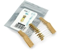 JustPi THT CF anglies rezistorius 1/4W 100kΩ - 30 vnt