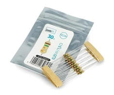 JustPi THT CF anglies rezistorius 1/4W 1.5Ω - 30 vnt