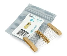 JustPi THT CF anglies rezistorius 1/4W 1Ω - 30 vnt